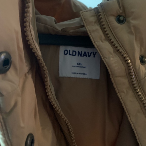 Beige Old Navy Puffer Coat - Picture 3 of 5